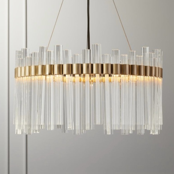 CB2 Orion Glass Crystal Chandelier - Picture 1 of 4